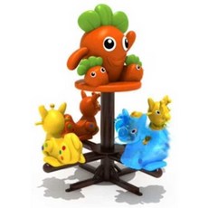 야외 놀이기구 어린이집 회전 목마 놀이터 대형 펜션, 파란 개구리 회전의자 155x18, 1개