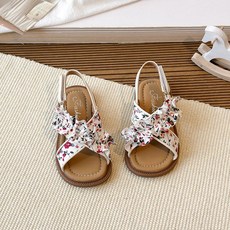 DIU 女童涼鞋夏季新款寶寶露趾沙灘鞋兒童小女孩涼鞋軟底公主鞋