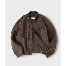 후브스 HOOVES 블리치드 캔버스 워크 자켓[워시드브라운]