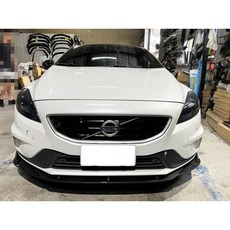 Volvo V40 三段式 水轉印卡夢 前下巴