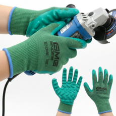 GMG ANTI VIBRATION 진동방지장갑 L8000, 그린, 1세트, 진동방지장갑 M