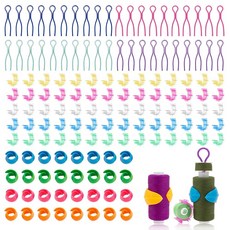 자수 퀼팅 실 스풀 정리용 재봉 용품 100pcs 4가지 색상 보빈 홀더 클립 실리콘 (4가지 색상-100pcs), Multicolor-142pcs