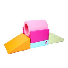 유아 체육 교구 미끄럼틀 미들 스텝터널 (중형세트), 미들 스텝터널 (중형세트) - 원색, 1개
