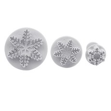 케이크 초콜릿 클레이 비누 장식 유연한 수제 DIY 양초 수지 공예, 3개, 얇은 눈송이