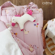 국내백화점 리틀아카이브 낮잠이불 크레므앙팡 포니 면 네임택 어린이집 (BK파우치증정), 핑크