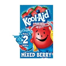 쿨에이드 믹스드 베리 무가당 소프트 드링크 믹스 6.2g Kool-Aid Unsweetened Mixed Berry Artificially Flavored Powdered So, 믹스베리, N/A, 1개