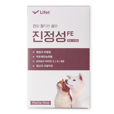 진정성 FE 빈혈 영양제 강아지 고양이 철분 락토페린 신부전 임신 출산, 1개, 혈액순환, 30회분