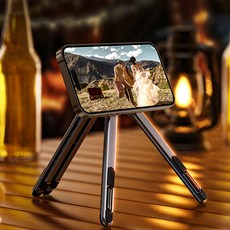 에스엠홀릭 4in1 멕세이프 멀티 삼각대 셀카봉 테블릿거치대, 그레이