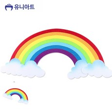 [구마누] 펠트아트 펠트디자인 어린이집인테리어 어린이집환경판 무지개 투톤