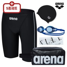 아레나 남자 실내수영복 5종 4종 세트 4부 사각 A5FM1PM12 수경 수모 가방 수경케이스