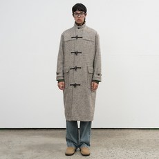 제너럴아이디어 MAN 헤링본 하이넥 더플 코트 BEIGE / SBE3M10012