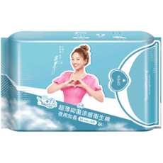 Sweetie 超薄抑菌涼感衛生棉, 1個, 6片, 超長夜用型