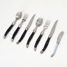 리옹 라귀올 커트러리 2인 세트 총 7P I IVORY 재입고 완료, 블랙, 1세트, 7pcs