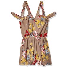 Angie Little Big Girls 더블 스트랩 러플 롬퍼 회갈색 라지 [호환]