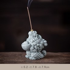 貝貝 青砂石生肖龍系列茶寵 創意錢龍送寶線香插茶寵擺件 室內茶几桌面香薰爐裝飾品 線香香薰爐 優選, 青砂香插擺件錢龍送寶, 1個