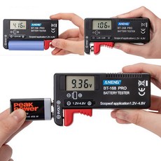18650 건전지 배터리 테스터기 잔량 체크기 측정기 led 디지털 멀티미터 전지 측정공구, 1개