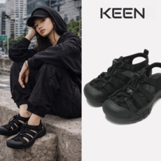 킨 샌들 뉴포트 H2 여성 트리플 블랙 1025028