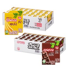 삼육두유 바나나두유 + 쵸코두유, 48개, 140ml