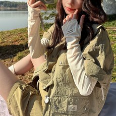 冰絲涼感袖套 防曬袖套 冰袖 運動袖套 戶外袖套 疊穿袖套 防紫外線袖套, Ep超薄豎條紋運動風 灰色,46x12cm, 1個