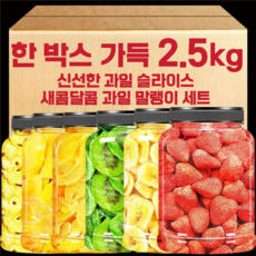 [온 가족 공유용]합 과일 말랭이 6종 딸기 망고 키위 황도 파인애플 바나나 새콤달콤 간식, 1캔 딸기 말랭이 250g
