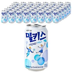 밀키스 탄산음료, 340ml, 24개