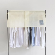 하우스플랜온 1+1 유니크 하프 행거커버 아이보리 어깨 먼지 차단 옷덮개, 1개, 2개입