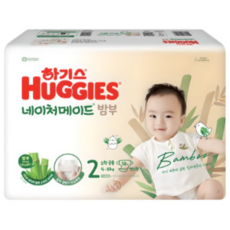 하기스 신형 네이처메이드 기저귀 밴드형 남여공용, 2단계, 116매