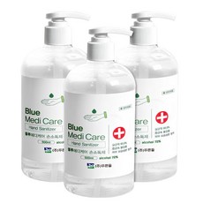 99.9 살균효과 블루메디케어 손소독제 에탄올 살균 손소독겔 500ml 3개