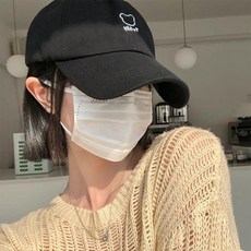 短髮一體小熊鴨舌帽, 1個, 黑色