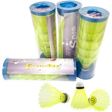 (휠네이쳐) 에스콰이어 나일론 셔틀콕 20개입 배드민턴공 난타 연습경기, 나일론 셔틀콕5P X4개(총20개입)