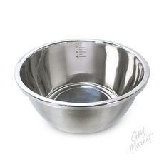 다용도 스텐 대야 양푼 믹싱볼 계량눈금 32cm 6l 김장 반죽 인덕션용 반죽볼 대형스텐볼