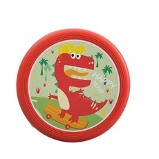 夜光兒童軟飛盤 戶外運動玩具 直徑20cm, 軟膠飛盤 恐龍 1個直徑20cm 打到不疼 / 不發光, 1個