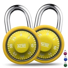 NU-SET Lock | 멀티 컬러 라미네이트 스틸 콤비네이션 자물쇠 세트 | 도어 보안을 위한 스핀 다이얼 라미네이트 자물쇠 세트 4팩 | 주택 개조 및 문 하드웨어 (멀티컬