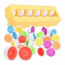 유아 퍼즐 장난감 달걀 모양 과일 매칭 놀이 12종 터치감놀이