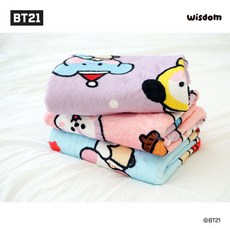 BT21 minini 무릎 담요 BTS 굿즈 사무실 캠핑 차박 블랑켓 부드러운 푹신한, 퍼플(CK＋CM＋SK＋KY)