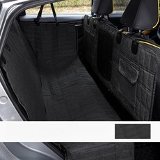 반려견 자동차 대형견 소형견 뒷좌석 트렁크용 방수 경량, 1개, 분리형 블랙 전체커버+포켓