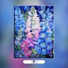 피포페인팅 DIY 풍경화 그리기 세트 봄 테마 30 x 40cm, 30x40 단단한 나무 내부 프레임, 1개, F