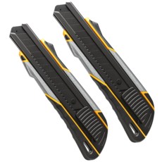 스켈 전문가용 블랙코팅 18mm 강력 커터칼, 2개