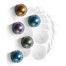 Grasseed 네스프레소 포드 재사용을 위한 다채로운 알루미늄 호일 뚜껑 200개 씰용 커버 VertuoLine 캡슐용 버츄오라인 포드와 호환, 천연