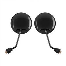 【可開票】- 電動機車後視鏡 帶廣角可調反光鏡 適用於速克達 通用型號, 1 對黑色, 1個