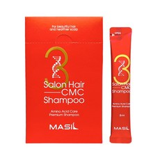韓國Masil 8秒護髮髮膜 沖洗式沙龍級護髮 柔順蓬鬆 волос, 1個, 洗髮精 #3次方修護 (紅) 8ML, 8ml