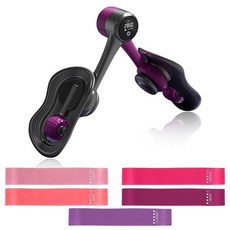 ARefugen 5개의 저항 밴드가 있는 골반 바닥 운동 장치 - 허벅지 내부 운동기 휴대용 케겔 시스템 강화 장비 여성 남성용 엉덩이 및 다리 마스터 트레이너 홈 피트니스, 퍼플, 1개