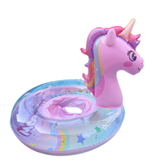 반짝이 보행기 튜브 유니콘 튜브 영유아 성인용 3types, 그린/발걸이 있음/1-6세(확장형)