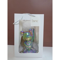 선글라스 낀 곰돌이 차키 보관함/ 인테리어 소품/ 집들이 선물, 단독, 쇼핑백