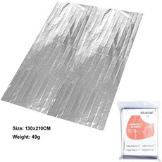 야외 응급처치 단열 담요 캠핑 텐트 여행용 생명, 1개, 1. Silvery