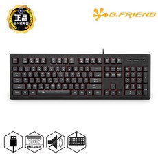 비프렌드 KB800 (블랙) 유선 팬터그래프 키보드 /저소음/부드러운 키감/타격감, 블랙