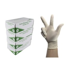 하가소모 라텍스 일회용 장갑 24cm(9인치) 스몰 (S) 100매, 100개, 1개