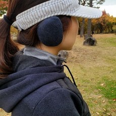 겨울용품 아웃도어 똑딱이 방한 이어워머 귀마개 귀도리 귀덮개, 블랙-M