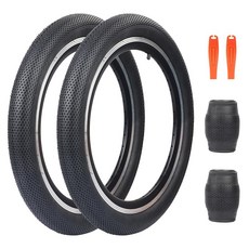 ZUKKA 20 x 2.4 자전거 타이어 2팩 50.8 BMX 접이식 교체 MTB 산악 자전거 통근 자전거용, Black, 20 x 2.4/2 Tires