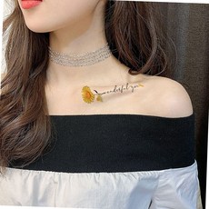 수채화 민들레 꽃 타투스티커 레터링 헤나 도안 지워지는 셀프타투 데칼스티커